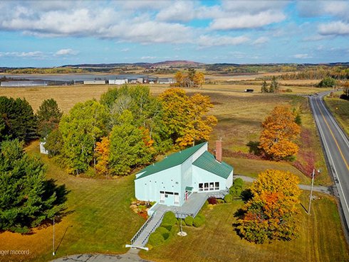 aeriel view of the francis malcolm science center